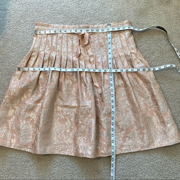 NWT BCBG MAX AZRIA Dana Paper Bag Waist Metallic Skirt—SZ. Small - Picture 14 of 16